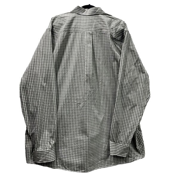 Eddie Bauer Plaid Shirt Men's Size 2XL Long Sleeve Button Down Green White - Picture 4 of 4